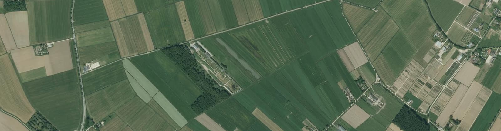 Luchtfoto van Verspr.h. Ommerenveld en Zwarte Paard