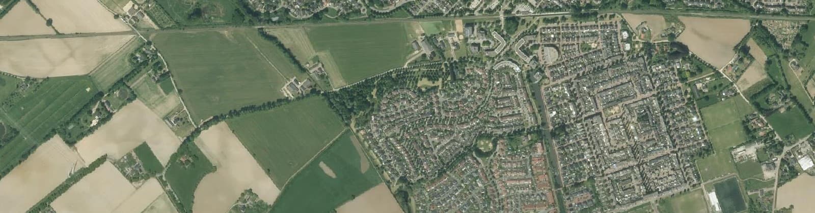 Luchtfoto van Romantische buurt - noord