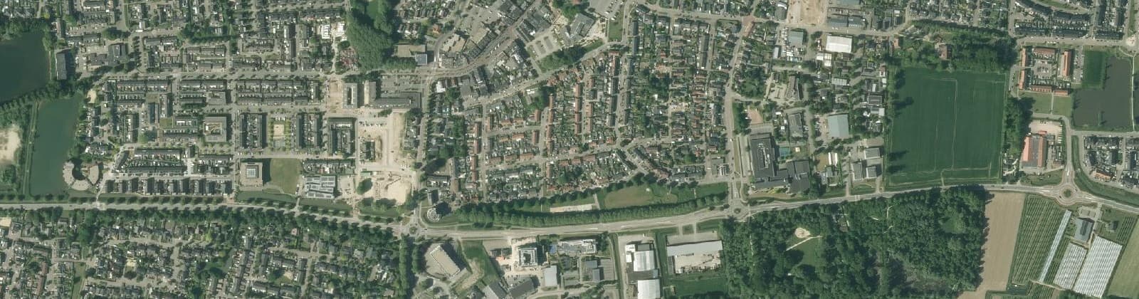 Luchtfoto van Oranjebuurt