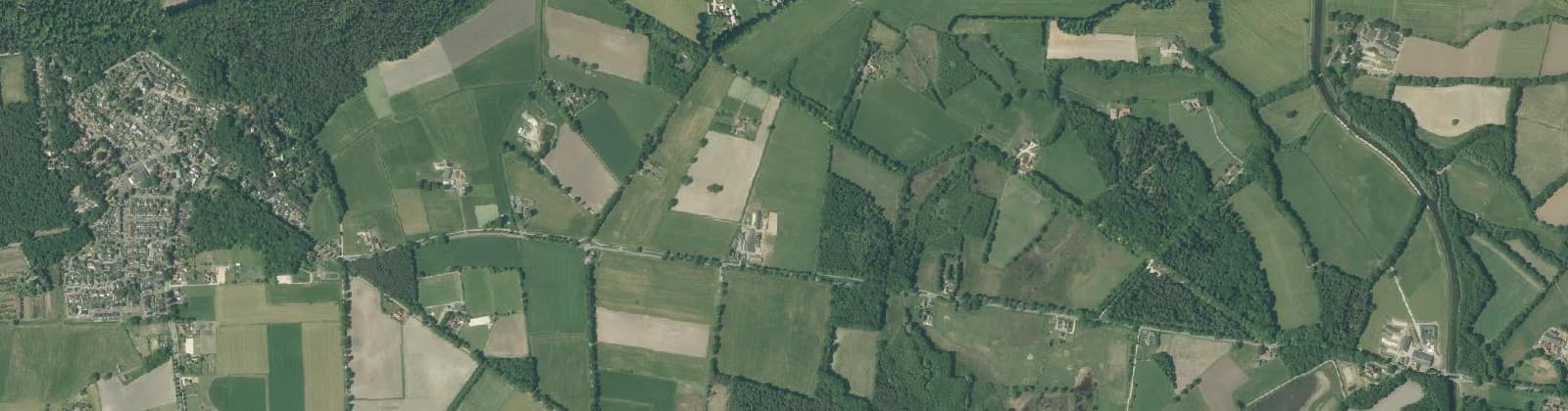 Luchtfoto van Verspr.h. Boschheurne en Zwiepsche Broek