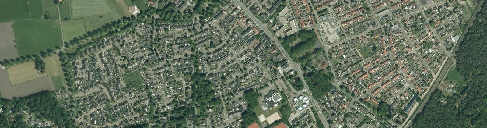 Luchtfoto van Wezep-Centrum
