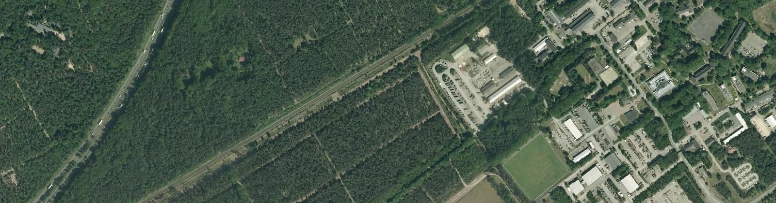 Luchtfoto van Verspreide huizen Heide Hoek
