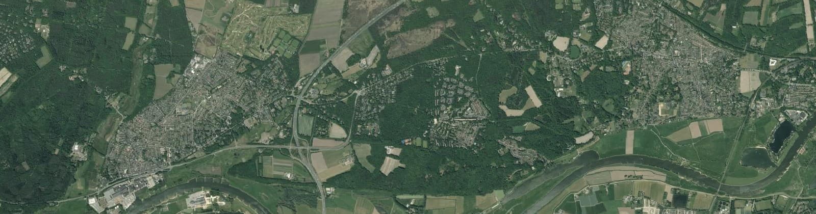 Luchtfoto van Doorwerthse Bossen