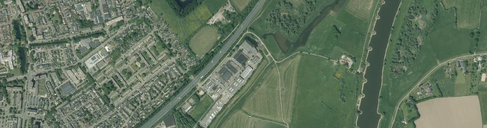Luchtfoto van Verspreide huizen Velp-Zuidoost
