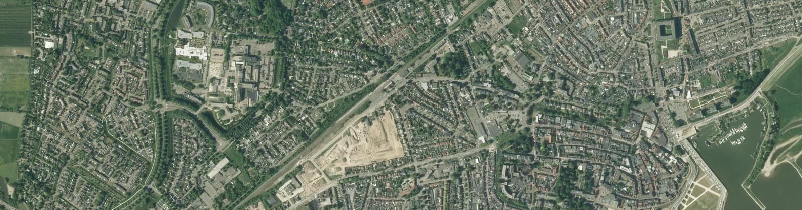 Luchtfoto van Stationsbuurt