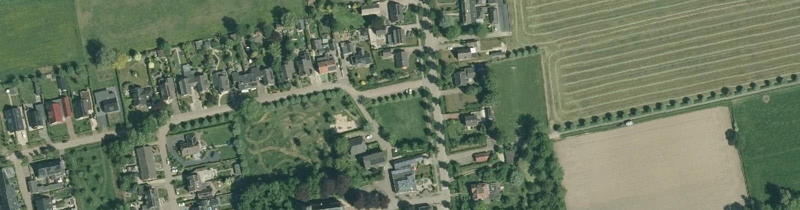 Luchtfoto van Nijbroek Dorpskern