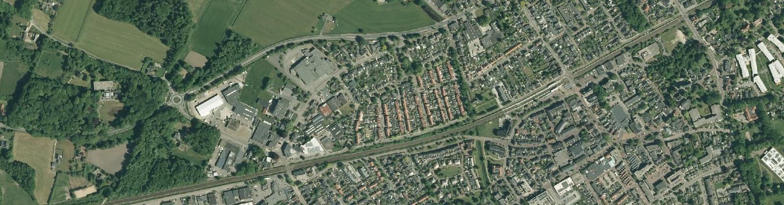Luchtfoto van Twello Demmerskamp en Stationsbuurt