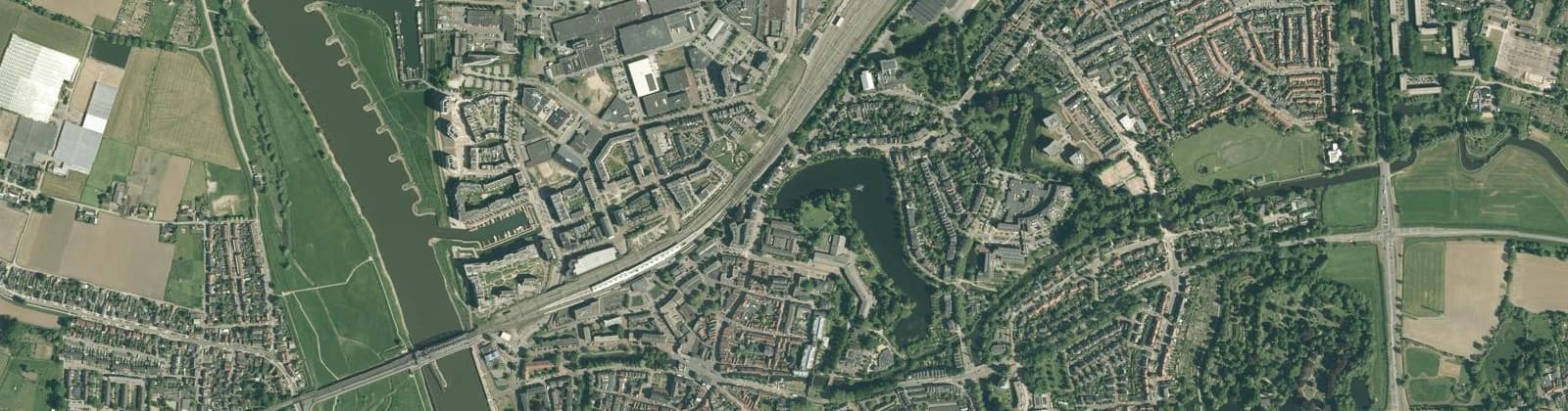 Luchtfoto van Nieuwstad en Coehoornsingel