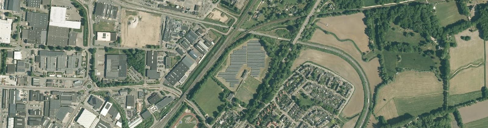 Luchtfoto van Deventerweg en Polbeek