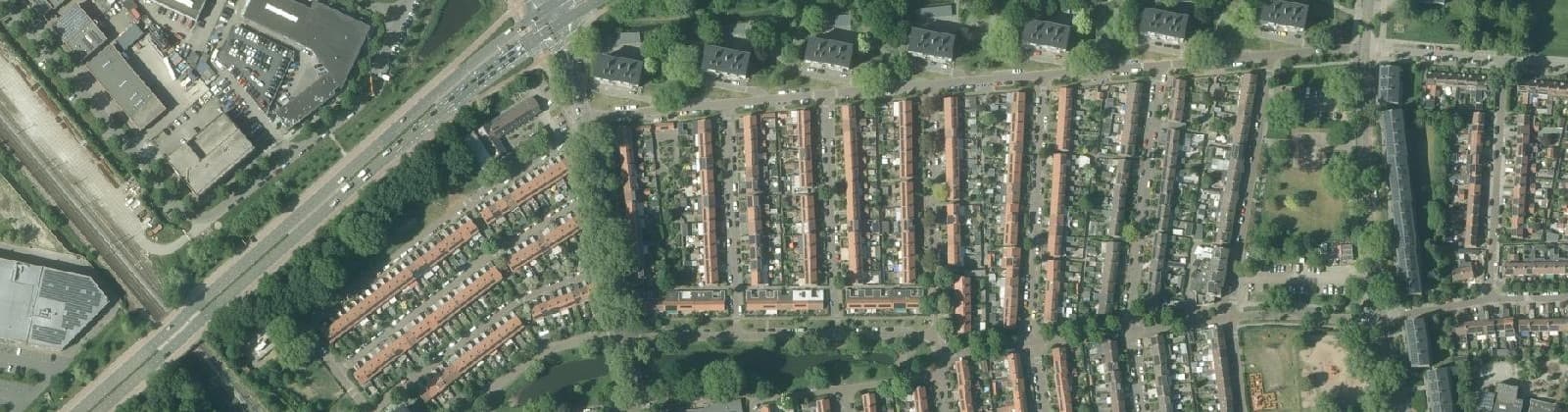 Luchtfoto van Bomenbuurt