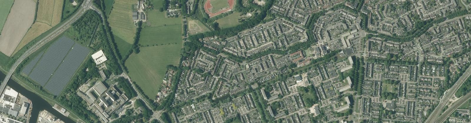 Luchtfoto van Elly Takmastraat e.o.