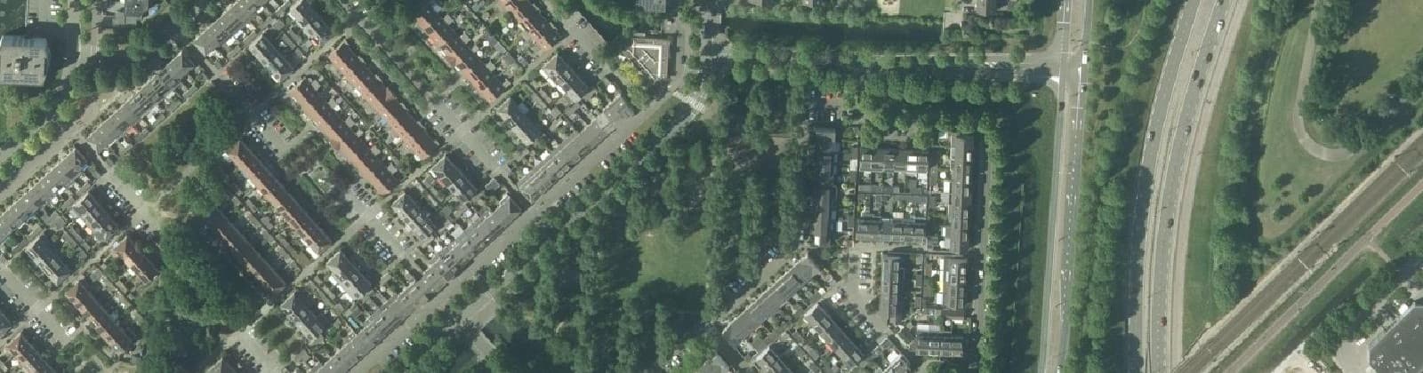 Luchtfoto van Erasmusstraat e.o.