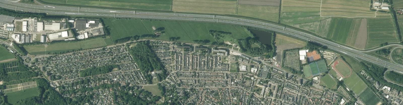 Luchtfoto van Professorenwijk