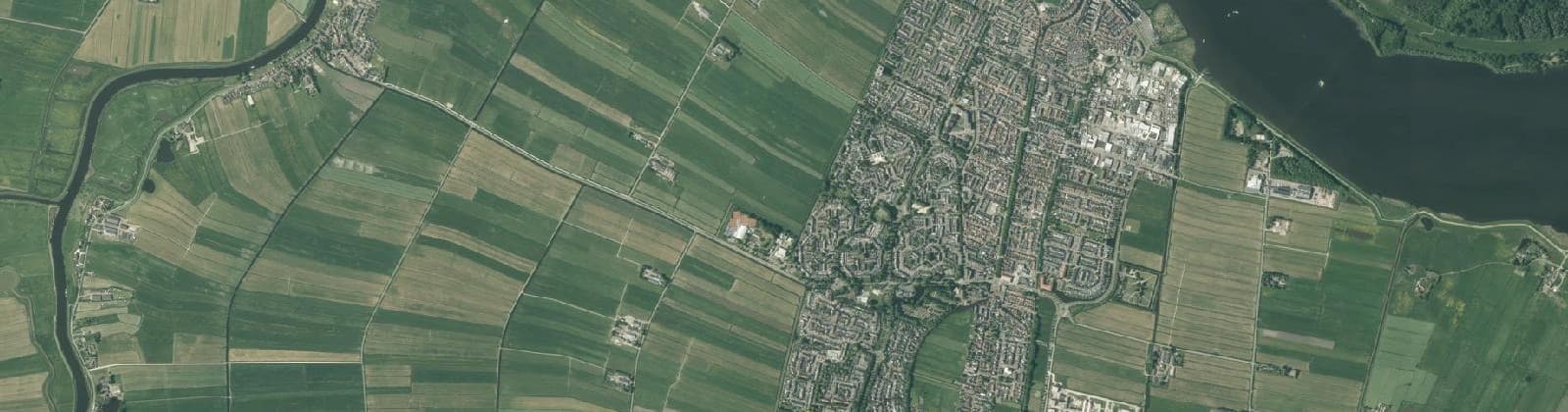 Luchtfoto van Verspreide huizen