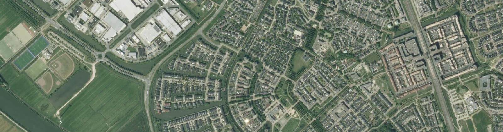 Luchtfoto van Waters