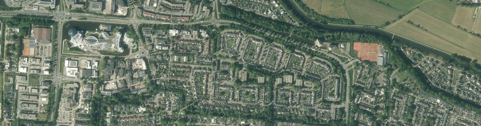 Luchtfoto van 't Ruige Veld