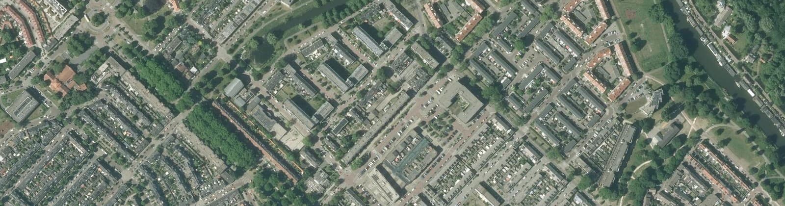Luchtfoto van Schaakbuurt en omgeving