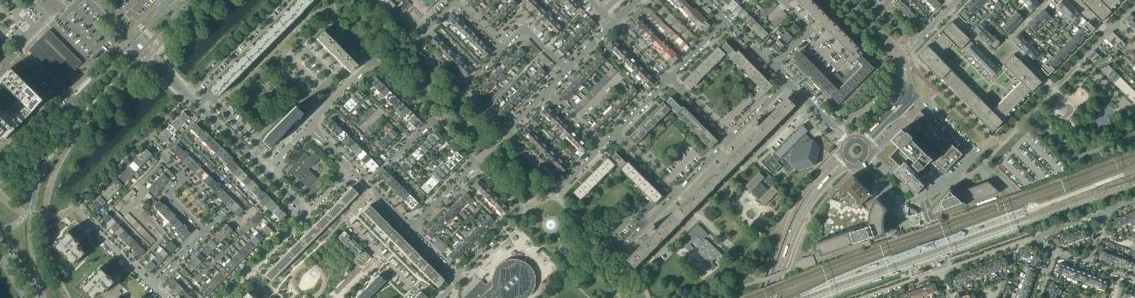Luchtfoto van Taag- en Rubicondreef en omgeving