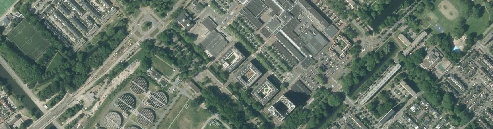 Luchtfoto van Zamenhofdreef en omgeving