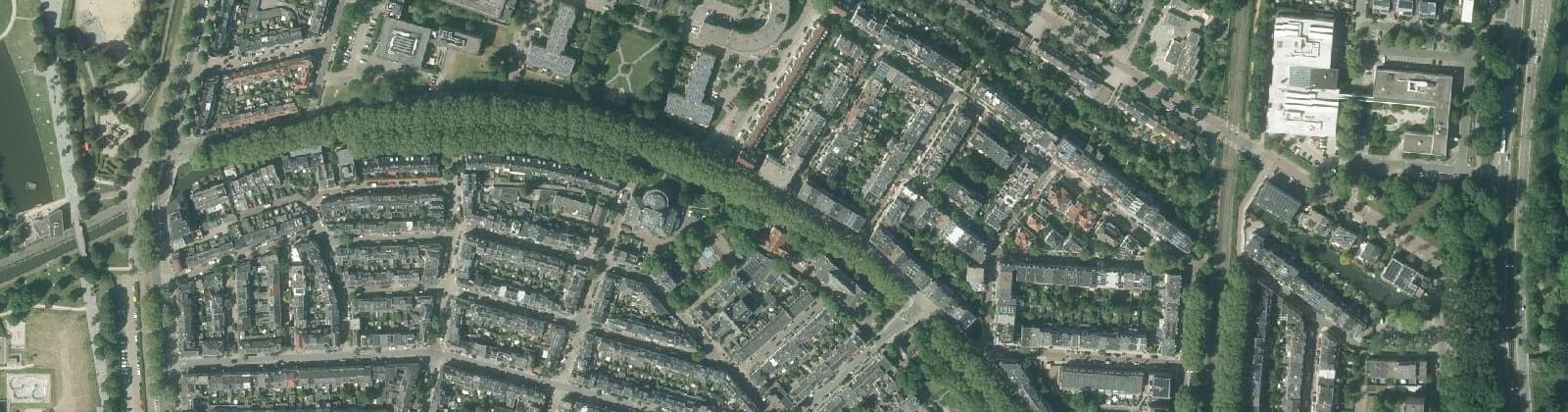 Luchtfoto van Zeeheldenbuurt, Hengeveldstraat e.o.