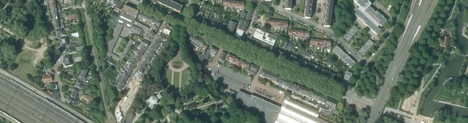 Luchtfoto van L. Napoleonplantsoen en omgeving