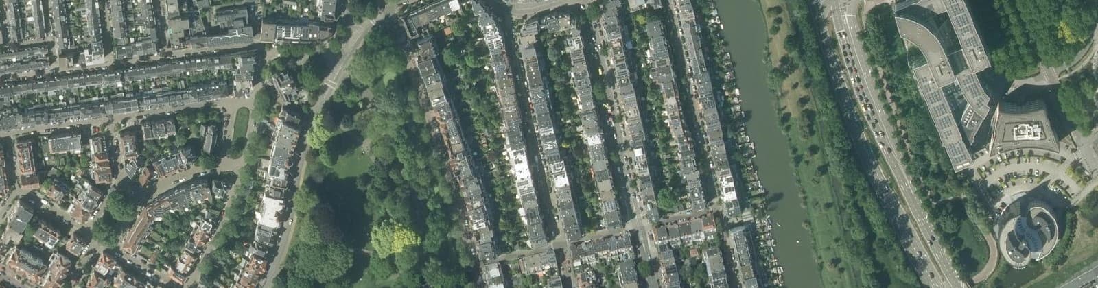 Luchtfoto van Wilhelminapark en omgeving