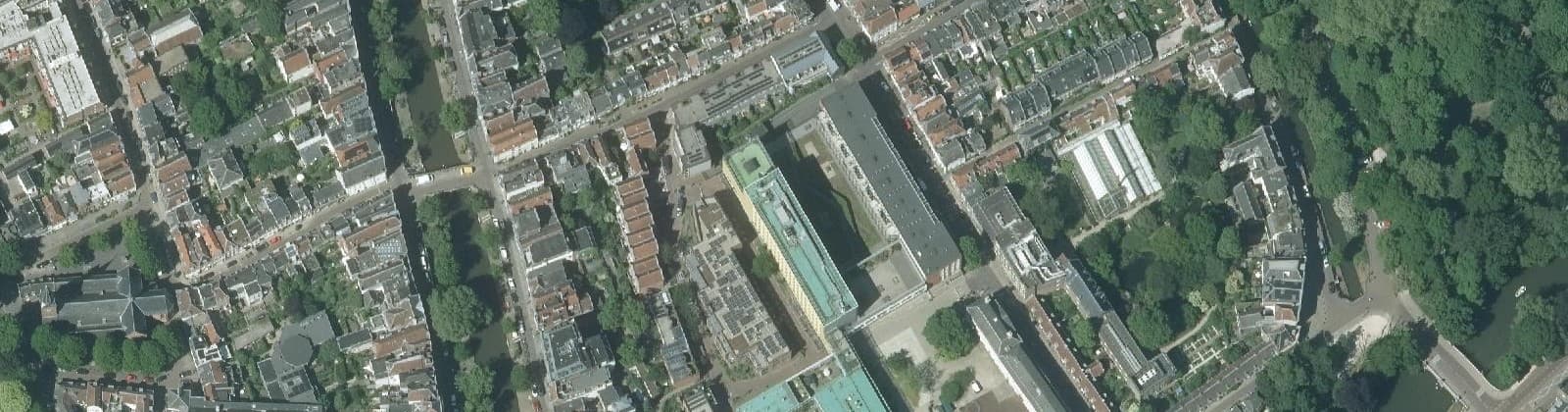 Luchtfoto van Lange Nieuwstraat en omgeving