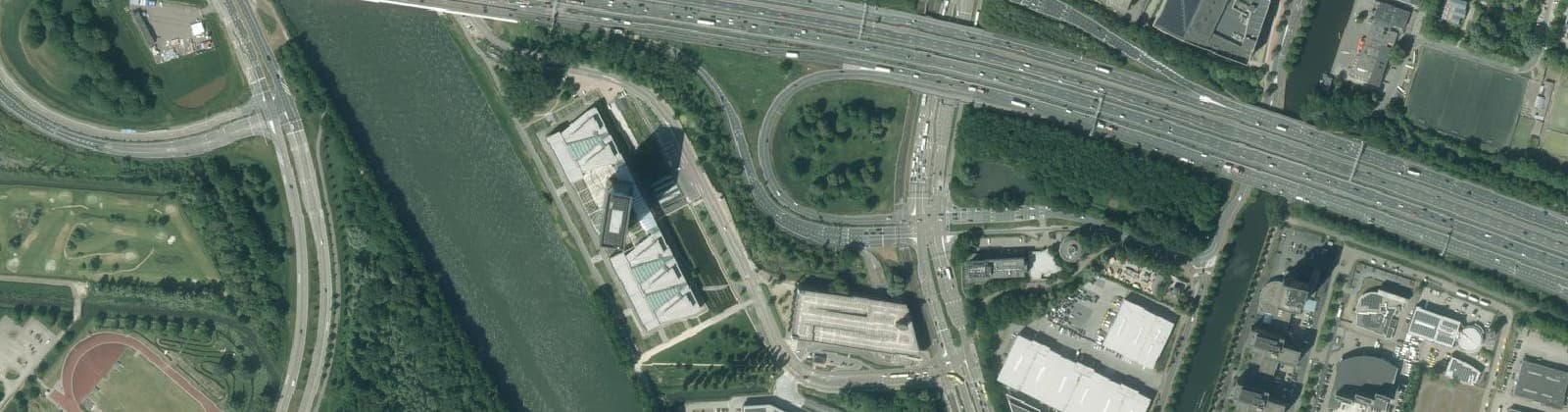 Luchtfoto van Bedrijvengebied Kanaleneiland