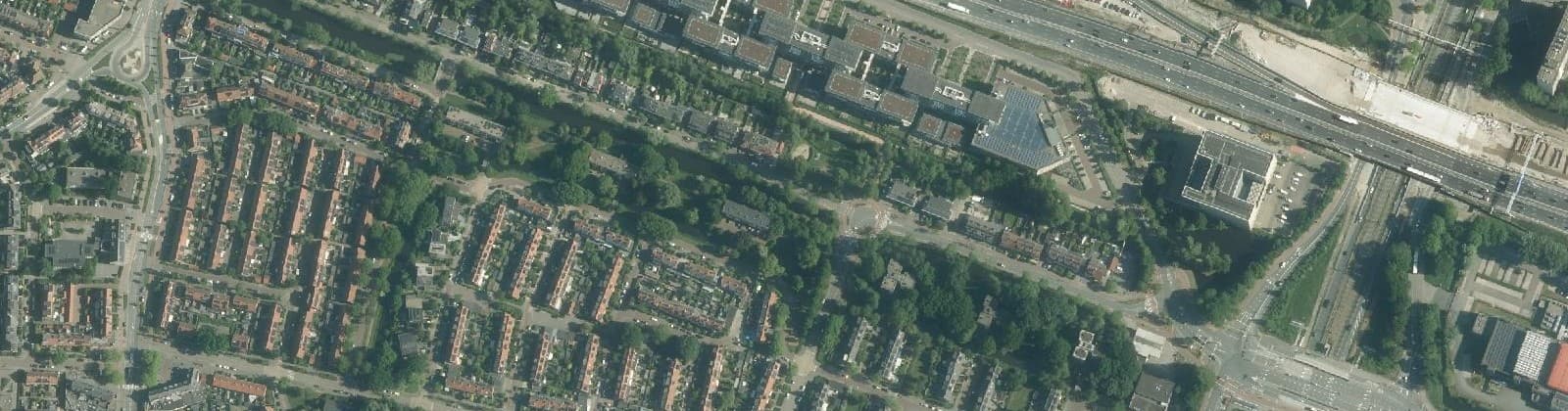 Luchtfoto van Van der Leekbuurt