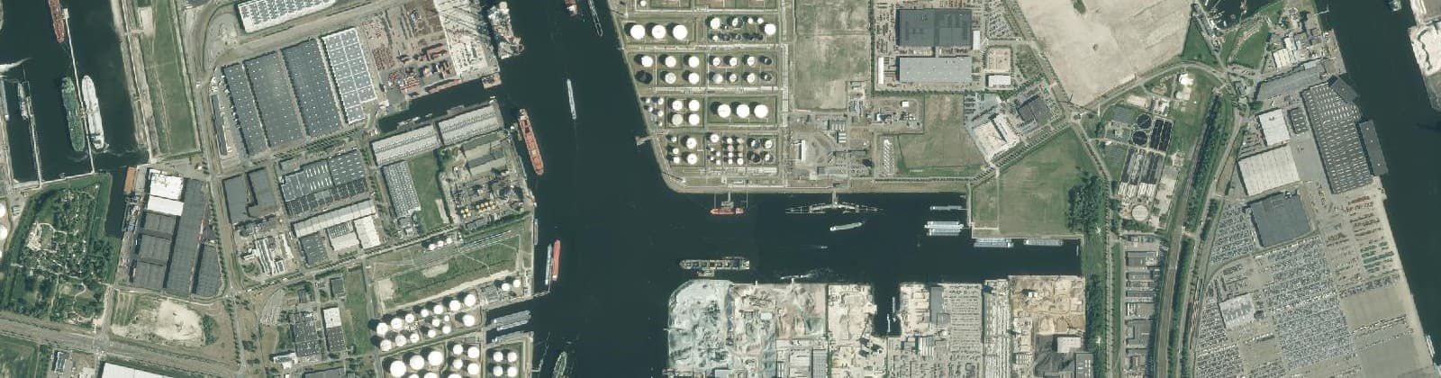 Luchtfoto van Amerikahaven
