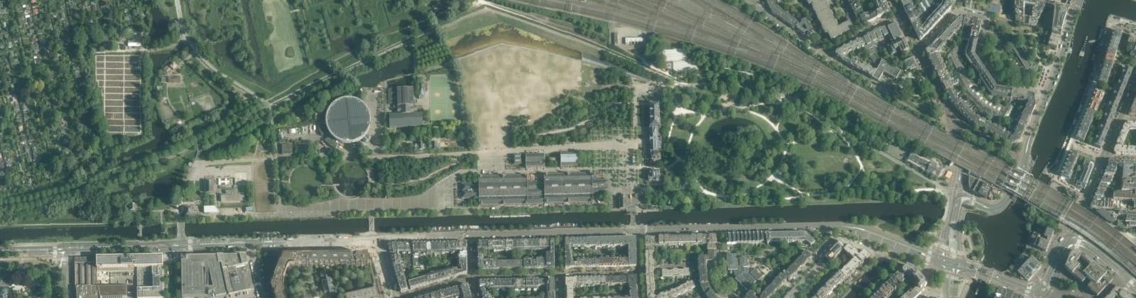 Luchtfoto van Westergasfabriek