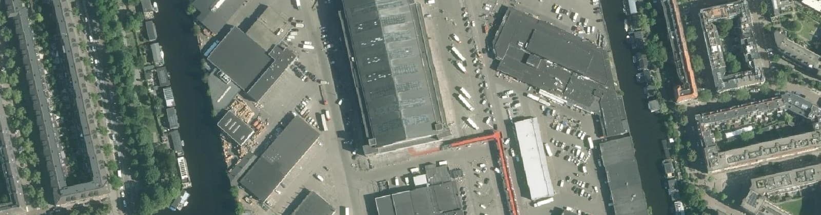 Luchtfoto van Markthallen
