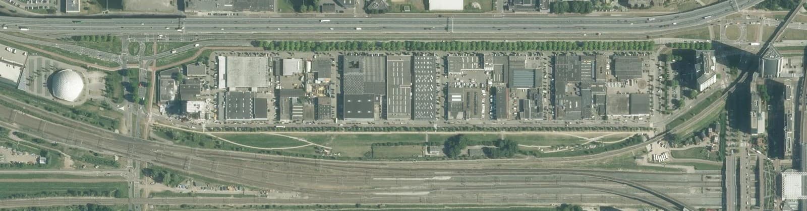 Luchtfoto van Sloterdijk Rhônepark