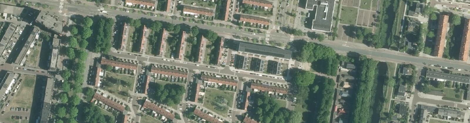 Luchtfoto van Wegener Sleeswijkbuurt