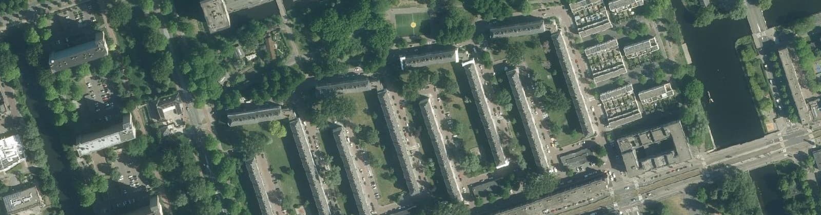 Luchtfoto van Botteskerkbuurt