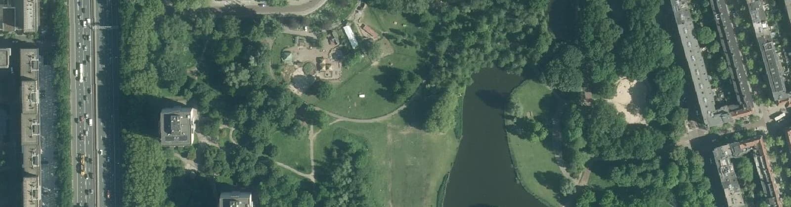 Luchtfoto van Rembrandtpark-Noord