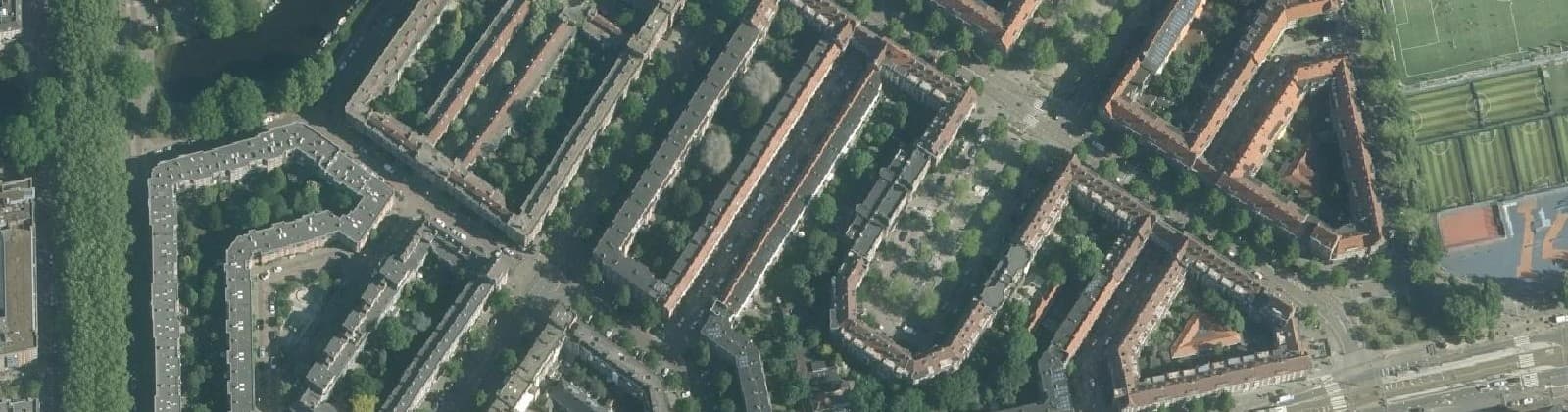 Luchtfoto van Marathonbuurt-West