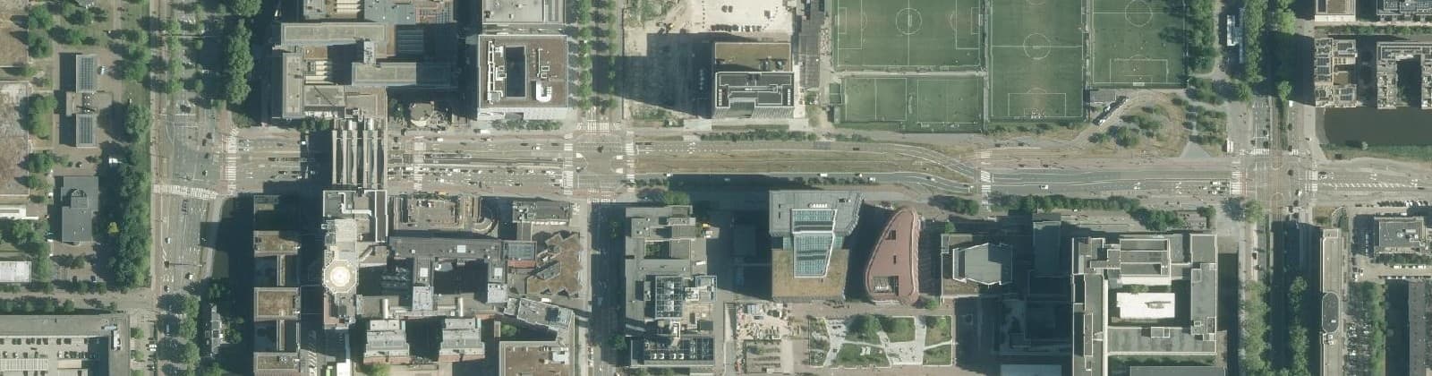 Luchtfoto van VU-kwartier