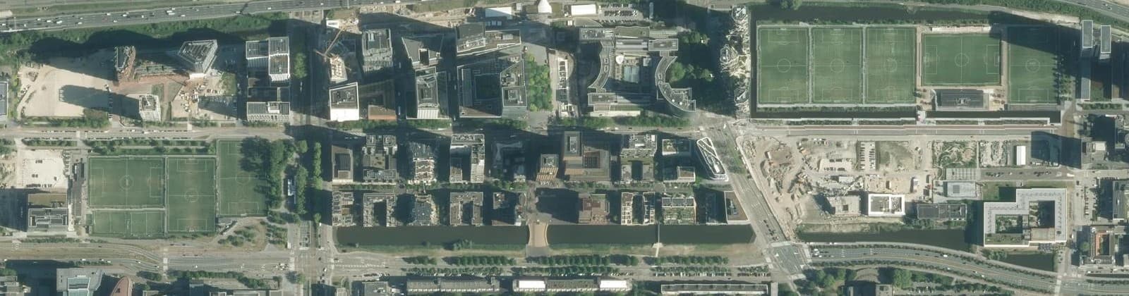 Luchtfoto van Zuidas-Zuid