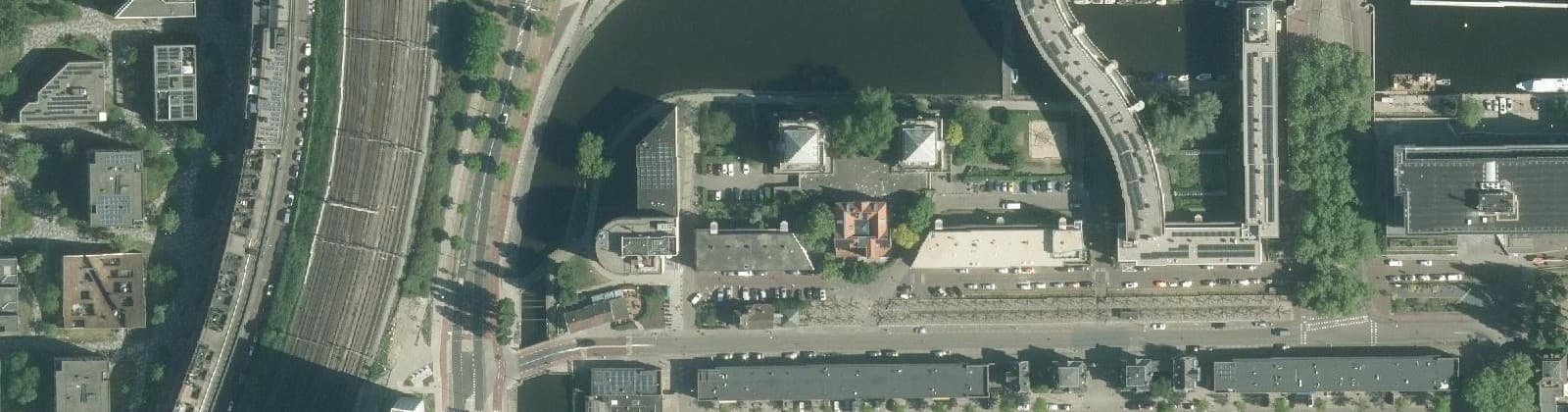 Luchtfoto van Entrepot-Noordwest