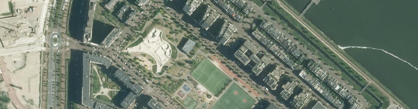 Luchtfoto van Sportheldenbuurt