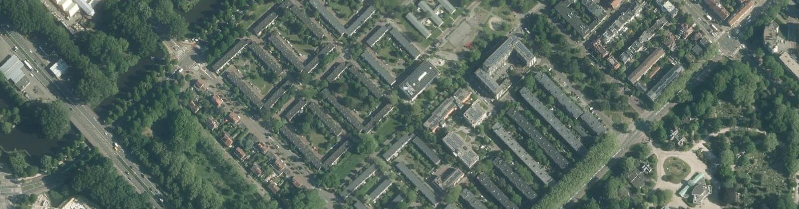 Luchtfoto van Tuindorp Frankendael