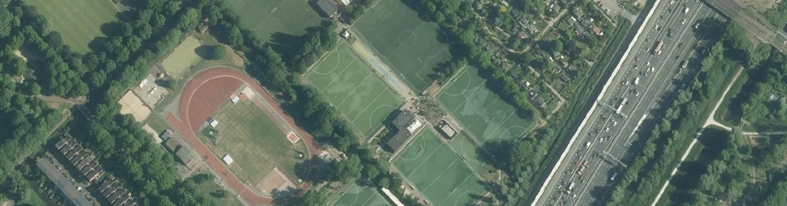 Luchtfoto van Sportpark Voorland