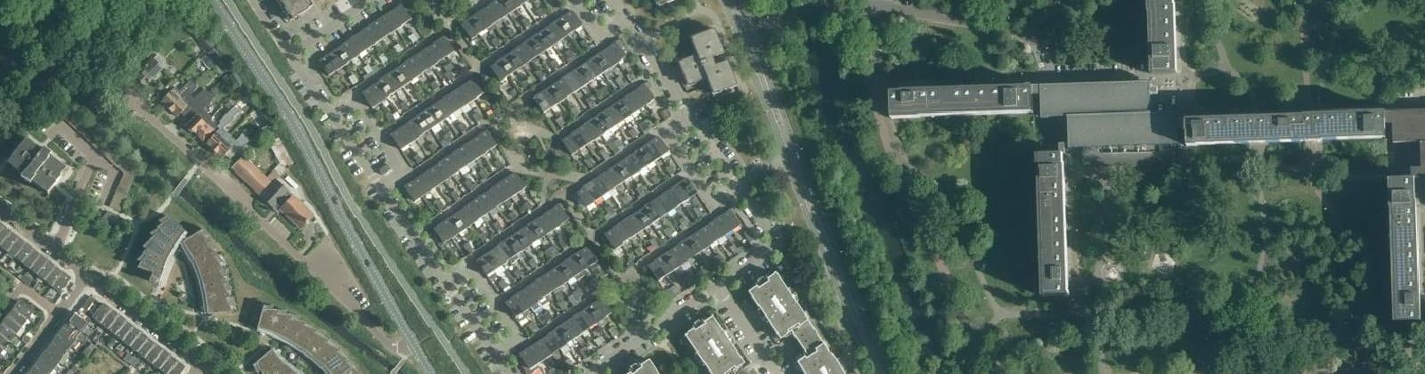 Luchtfoto van Circus/Kermisbuurt