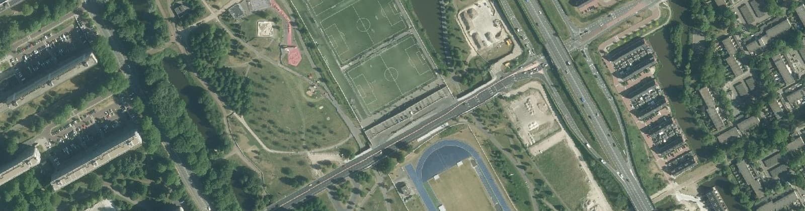 Luchtfoto van Nelson Mandelapark
