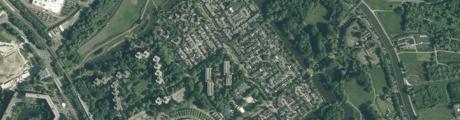 Luchtfoto van G-buurt-Oost