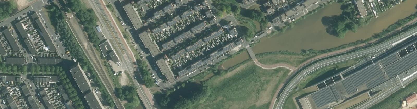 Luchtfoto van K-buurt-Zuidoost