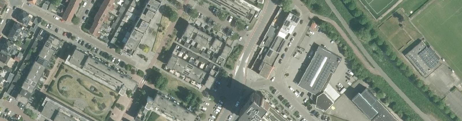Luchtfoto van Oranjebuurt