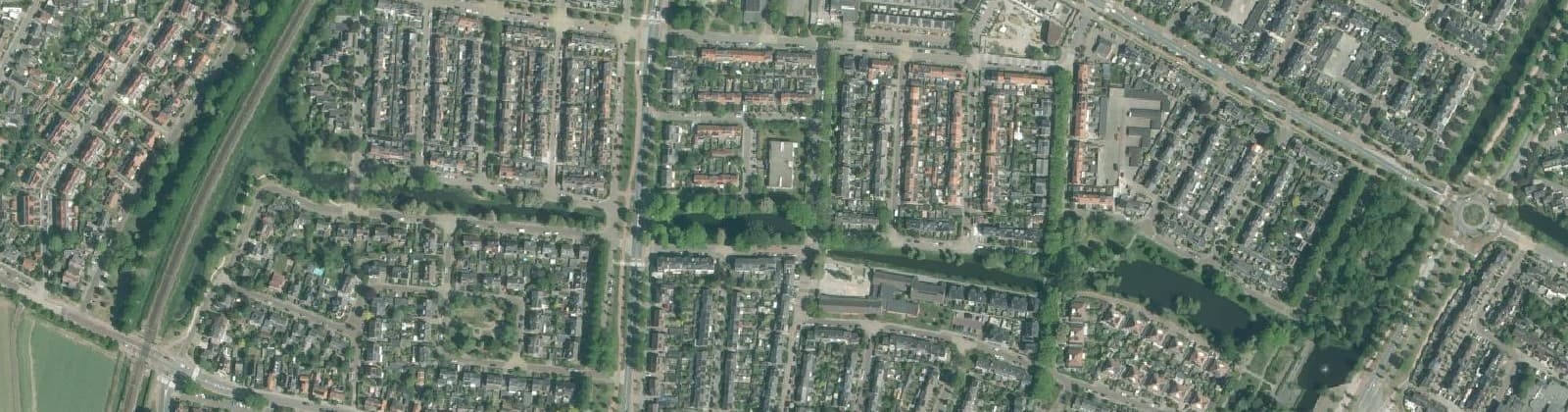 Luchtfoto van Oranjebuurt