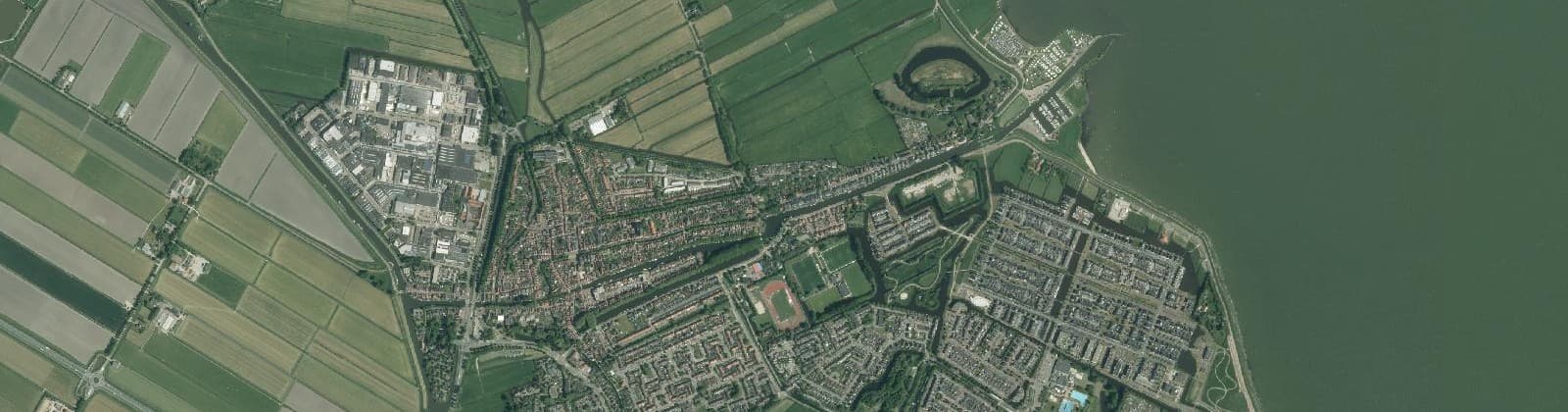 Luchtfoto van Edam-Oude kom